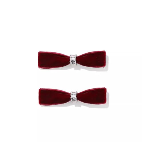 Seitliche Haarspange Damen Haarspange mit Schleife und seitlicher Spange, Kopfschmuck, seitliche Haarspangen für Kopfbedeckungen für Frauen und Mädchen(rot) von TLMDXTEU