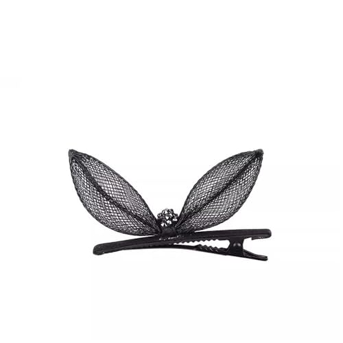 Seitliche Haarspange Weibliche einfache Clip Kaninchen Ohren Haarspangen für Kopfbedeckungen für Frauen und Mädchen(Black) von TLMDXTEU