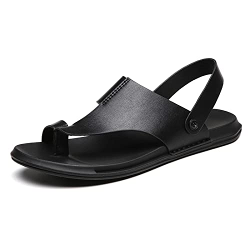 TLMDXTEU Sandalen Ledersandalen Herren lässig Open Tode Sommerschuhe Für Reisen und Spaziergänge(38 EU) von TLMDXTEU