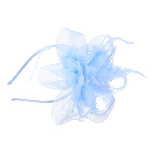 Fascinator-Hut for Damen, eleganter Fascinator-Haarspange mit Netzschleier, Stirnband im Vintage-Stil for Hochzeiten, Teepartys, besondere Anlässe, leichtes, atmungsaktives Haardekor for Frauen(Sky bl Fascinator-Hut for Damen, eleganter Fascinator-Haarspange mit Netzschleier, Stirnband im Vintage-Stil for Hochzeiten, Teepartys, besondere Anlässe, leichtes, atmungsaktives Haardekor for Frauen(Sky bl von TLTLT