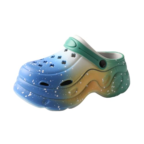 TMA EYES Damen Classic Clogs Bequeme und atmungsaktive weiche Hausschuhe Slip On Dias Schuhe Strand Sandalen（Blau，40/41） von TMA EYES