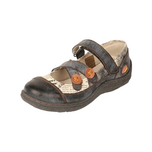 TMA EYES Damen Cross Tie Leder Academy Retro Mode Damen Flache Schuhe(Schwarz,40) von TMA EYES