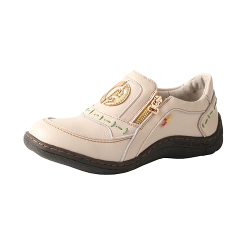 TMA EYES Damen Hand genähte modische und Bequeme Wanderschuhe（Weiß,36 von TMA EYES