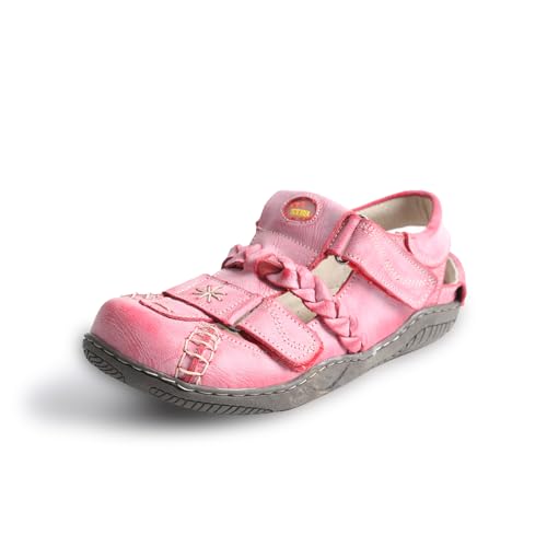 TMA EYES Damen Mode atmende Outdoor Sandalen, Sommerschuhe(Rot，41 von TMA EYES