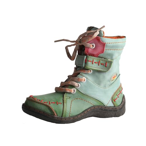 TMA EYES Damen Winter modische, neuartige, bequeme und warme Baumwollstiefel(Grün,37) von TMA EYES