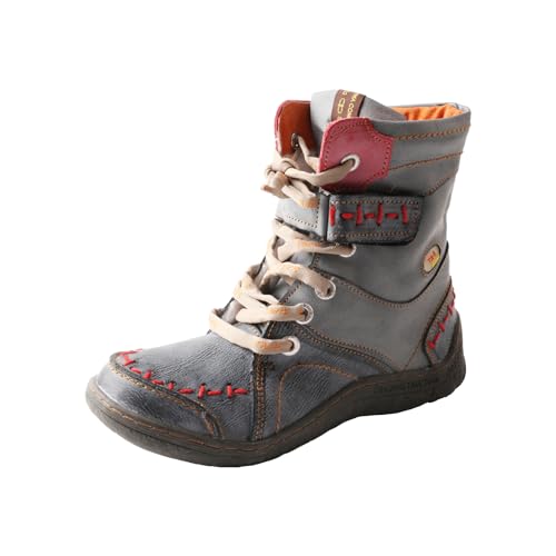 TMA EYES Damen Winter modische, neuartige, bequeme und warme Baumwollstiefel(Schwarz,41) von TMA EYES