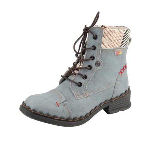 TMA EYES Damen modische Stiefeletten mit niedrigem Absatz und seitlichem Reißverschluss(Grau,36) von TMA EYES