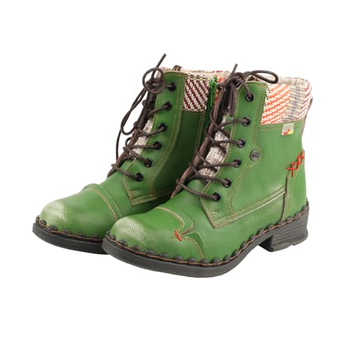 TMA EYES Damen modische Stiefeletten mit niedrigem Absatz und seitlichem Reißverschluss(Grün,36) von TMA EYES