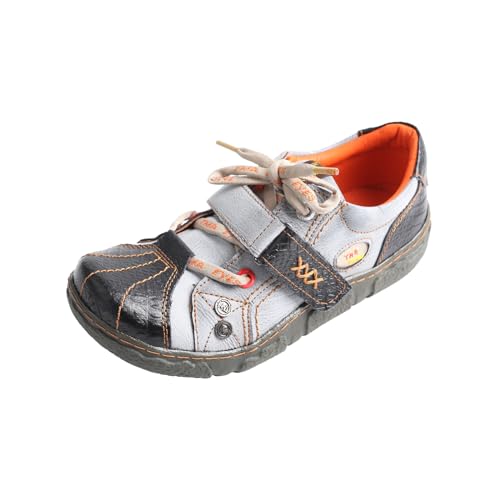 TMA EYES Damen rutschfeste Schnürschuhe Frauen Mode Bequeme Wanderschuhe, Schwarz, 37 EU von TMA EYES