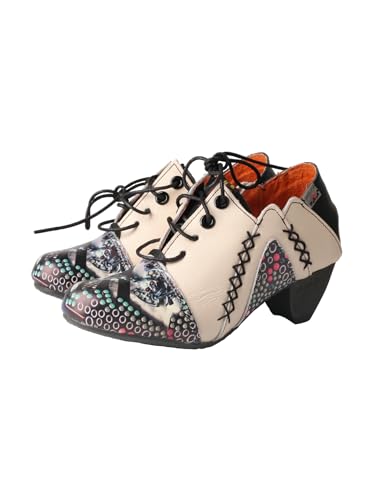 TMA EYES Damenschuhe mit Schuhen mit Seitengriffigen Nähten, im hexenstil（Weiß ，37） von TMA EYES