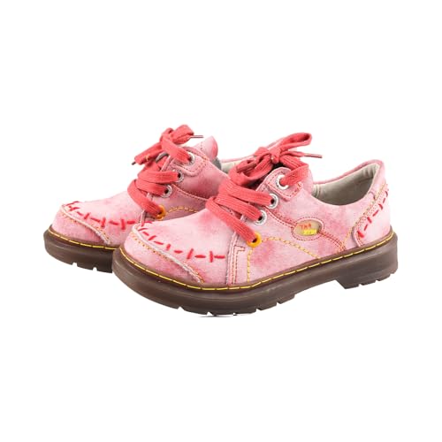 TMA EYES Frauen Retro Hand-Stitch Design Schnürung Leder Sneaker Schuhe（Rot，37） von TMA EYES