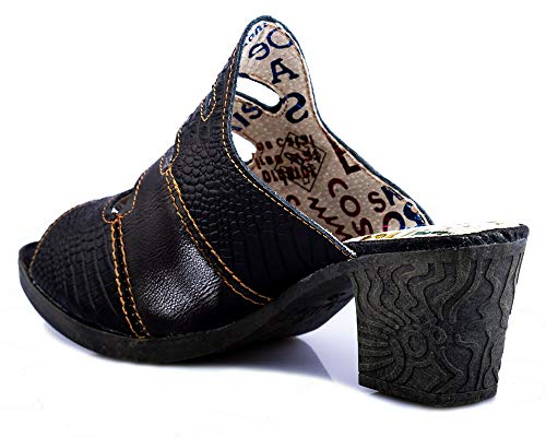 TMA 1171 Damen Sandaletten Leder schwarz - EUR 36 von TMA