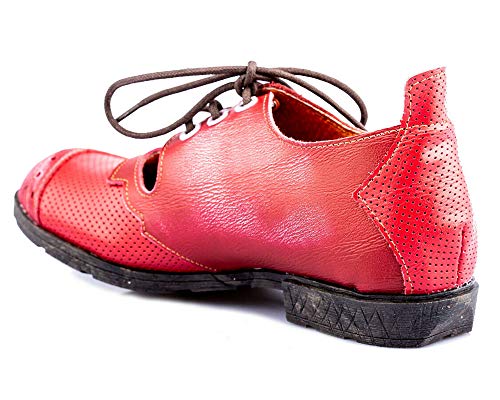 TMA 1899 Damen Halbschuhe Leder rot - EUR 39 von TMA