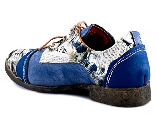 TMA 5111N Damen Halbschuhe Leder blau - EUR 38 von TMA