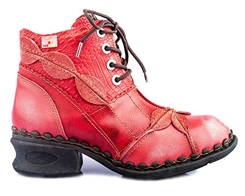 TMA 5188 Damen Stiefeletten Leder gefüttert gefüttert rot - EUR 39 von TMA