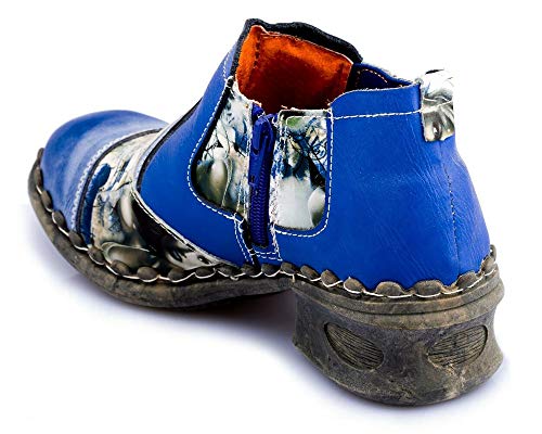 TMA 5195 Damen Halbschuh Leder blau - EUR 36 von TMA