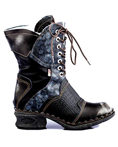 TMA 5766 Damen Stiefel Leder gefüttert schwarz EUR 37 von TMA