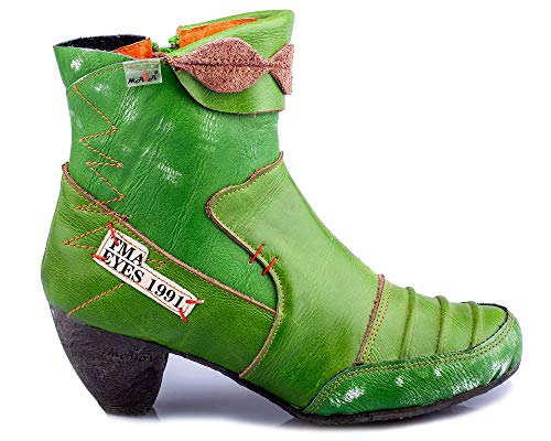 TMA 8909 Damen Stiefeletten Leder grün - EUR 36 von TMA