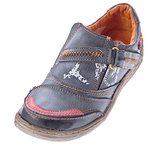 TMA Comfort Damen Leder Schuhe 1364 Turnschuhe Schwarz Slipper Sneakers Halbschuhe Ziernähte Gr. 36 von TMA