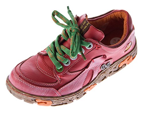 TMA Comfort Damen Sneakers Leder Schuhe Rot Turnschuhe Schnürer Halbschuhe Gr. 36 von TMA