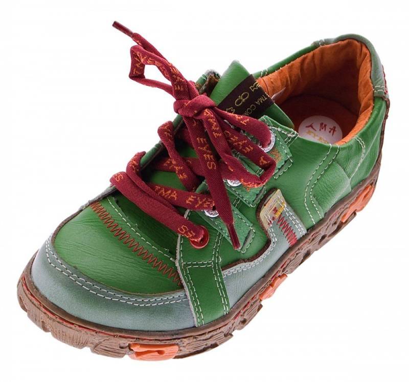 TMA Damen Leder Schuhe TMA 4181 Sneaker Halbschuhe Schnürschuh Ungefüttert, Used Look von TMA