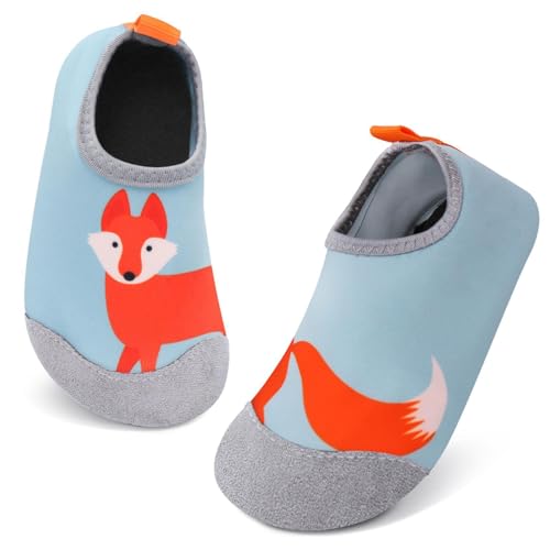 TMEOG Badeschuhe Kinder Wasserschuhe Kleinkind Aquaschuhe rutschfeste Schwimmschuhe Schnell Trocknend Strandschuhe Surfschuhe Badeschuhe für Kinder Jungen Mädchen von TMEOG