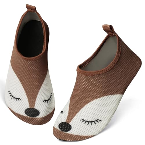 TMEOG Badeschuhe Kinder Wasserschuhe Kleinkind Aquaschuhe rutschfeste Schwimmschuhe Schnell Trocknend Strandschuhe Surfschuhe Badeschuhe für Kinder Jungen Mädchen von TMEOG