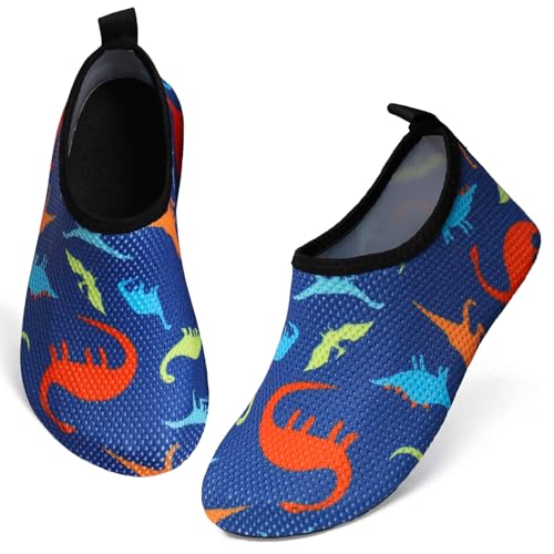 TMEOG Badeschuhe Kinder Wasserschuhe Kleinkind Aquaschuhe rutschfeste Schwimmschuhe Schnell Trocknend Strandschuhe Surfschuhe Badeschuhe für Kinder Jungen Mädchen von TMEOG