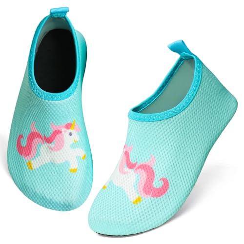 TMEOG Badeschuhe Kinder Wasserschuhe Kleinkind Aquaschuhe rutschfeste Schwimmschuhe Schnell Trocknend Strandschuhe Surfschuhe Badeschuhe für Kinder Jungen Mädchen von TMEOG