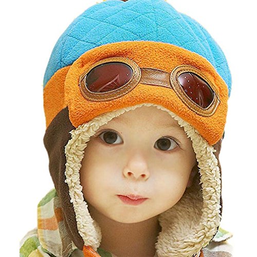 TMEOG Mütze Baby Junge Mädchen Warme Hut Wintermütze Strickmützen Schlupfmütze Beanie Ballonmütze Mützen Haube Kapuze Mützen Hüte (Blau) von TMEOG