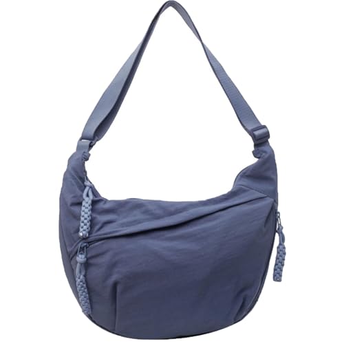 TMFGLERI Quantifyn Umhängetasche, Quantifyn Damenmode, einfarbige Nylon-Umhängetasche, verstellbarer Riemen (blue) von TMFGLERI