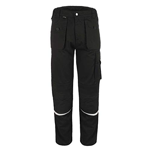 TMG | Arbeitshose Comfort für Herren, Schwarze Cargohose mit Kniepolster & viel Stauraum, Robustes Material | Gr. 56 von TMG INTERNATIONAL Textile Management Group