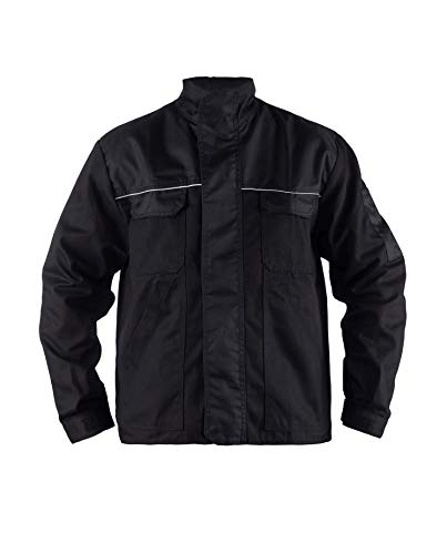 TMG® Arbeitsjacke Herren mit reflektierenden Streifen | strapazierfähig & atmungsaktiv | multifunktional | schwarz 4XL von TMG INTERNATIONAL Textile Management Group