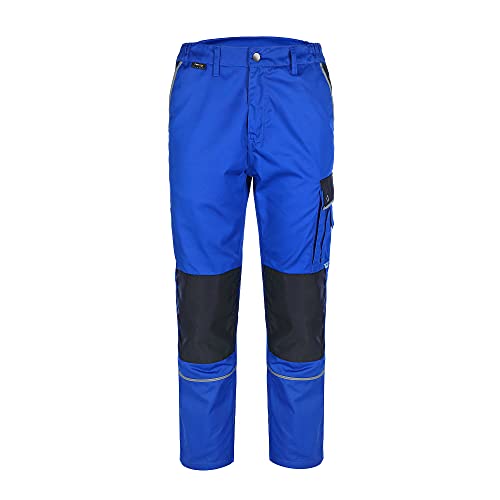 TMG | Leichte Arbeitshose für Herren, lang, ideal für Sommer, Blaue Cargohose mit Kniepolster, mit Taschen | Gr. 62 von TMG INTERNATIONAL Textile Management Group