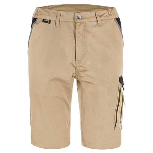 TMG® | Kurze Arbeitshose für Herren, Beige Arbeitsshorts mit Werkzeugtasche, Cargohose inkl. Stretchbund | Gr. 46 von TMG INTERNATIONAL Textile Management Group