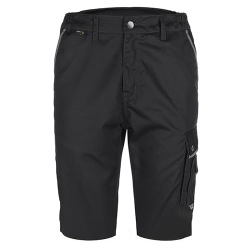 TMG® | Kurze Arbeitshose für Herren, Schwarze Arbeitsshorts mit Werkzeugtasche, Cargohose inkl. Stretchbund | Gr. 44 von TMG INTERNATIONAL Textile Management Group