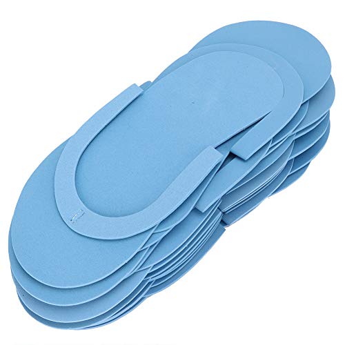 TMISHION 12 Paar Einweg-Flip-Flops, Spa-Flip-Flops, Einweg-Pediküre-Hausschuhe Nail Art Flip-Flops 3 mm Dicke Tragbare Hausschuhe für das Hotel Travel Spa Center 42 Indoor Outdoor(Blau) von TMISHION