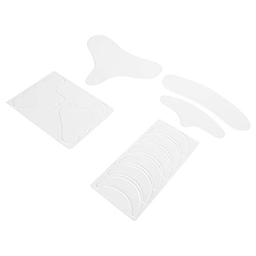 Facial Patches, Wrinkle Patches, 17 Stück Silikon Anti Falten Aufkleber Wiederverwendbar für Gesicht Stirn Hals Brust Kinn Falten Faltenentfernung Gesichtsband Anti Falten Anti Aging Pad von TMISHION