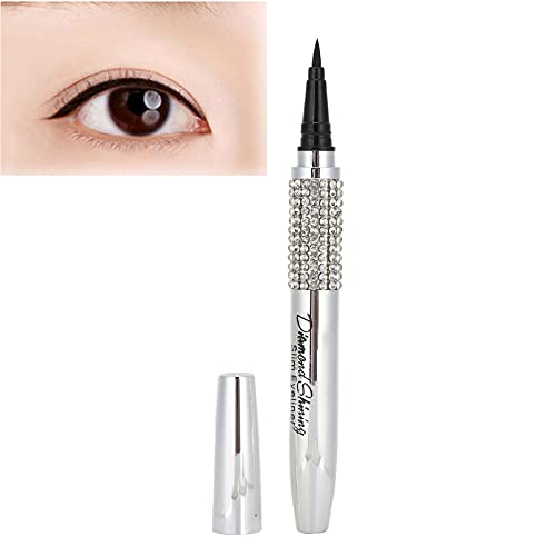 2ml Wasserdichter Eyeliner-Stift Wischfester Augen-Make-up-Liner Wasserdichter Eyeliner Professioneller Make-up-Eyeliner Filzstift Liner Wasserdicht(Silber) von Lv. life