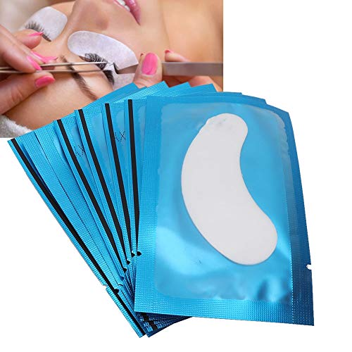 50pcs Wimpern Transplantation Isolation Pad, fusselfreie Wimpernpflaster DIY Wimpernverlängerung Transplantation Isolierung Augenaufkleber Make-up Wimpernverlängerung Patch Aufkleber(Blau) von TMISHION