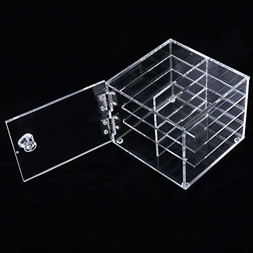 8 Schichten Wimpern Wimpern Aufbewahrungsbox, Wimpern Aufbewahrungsbox 8 Schichten Transparent Wimpern Display Organizer Container Wimpern Fall für Schönheitssalons und Heimgebrauch von TMISHION