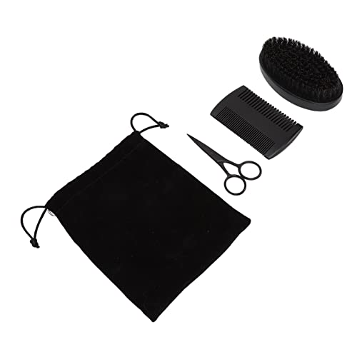 Bartbürste für Bartschere Bürste Set, für Männer Professionelle Bartpflege Kit Bartset Männer Bart Styling Kamm Edelstahl Schneidschere Geschenke für Männer von TMISHION