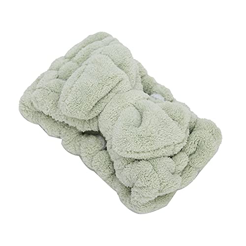 Fleece Haarschleife, Starken Wasseraufnahme Trockenbad, Schnell trocknende Kopfbedeckung für Bad Spa, GRÜN von TMISHION