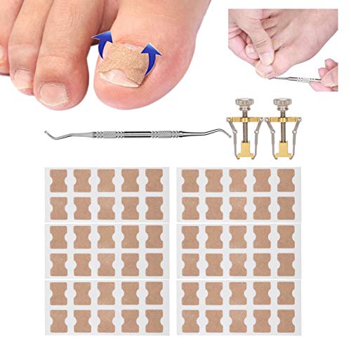 Glättungspflaster, 9-teiliges Set Eingewachsener Zehennagel-Korrektur-Tool-Kit Eingewachsener Zehennagel-Begradigungs-Patch Zehennagel-Patch Eingewachsener Nagel-Korrektur-Pediküre-Aufkleber Fußpflege von TMISHION