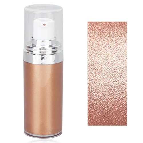 Glitter Body Makeup Liquid Cream Shimmering Body, Glitter Body Makeup Liquid Cream Lotion Glitter Moisturizing Face Skin Lotion Cosmetic Shimmering Body Lotion with Illuminating (#2 Roségold) von TMISHION