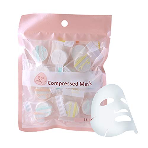 Komprimierte Gesichtsmaske, Hautpflege, 20 StückPackung, komprimiert, natürliches Vlies, DIY, Gesichtspflege, Basteln, Papier, weiß, Maske aus Baumwolle, Einwegblatt, Kompression, Gesicht, Pflege, von TMISHION