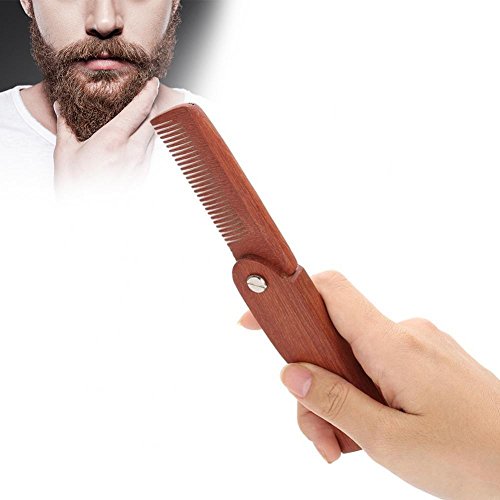 Portable Bart Kamm, Pocket Moustache Shaping Kamm, Ideal für Kopfhaar, Bärte und Schnurrbärte - Natürliche Holz Styling-Tool für Männer von TMISHION