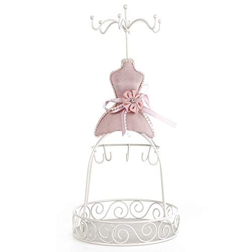 TMISHION Schmuckständer für Damen, Kleid, Schuhe, High Heels, Ohrringe, Halskette, Ring, Schmuckständer, Prinzessin, Kleid, Halskette, Halterung, Eisenharz, Carnelian von TMISHION