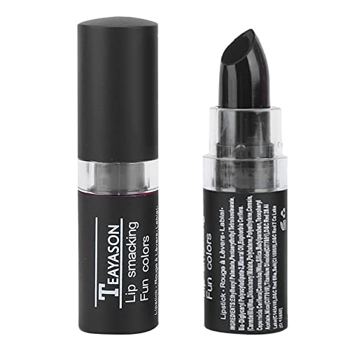 Schwarzer Lippenstift, Kosmetikwerkzeug für Frauen, Glaze, langanhaltendes Make-up, Retro, Halloween, Lipgloss, Vampir, matt, Party, Maskerade, Cosplay, Schwarz, matt, Set (04#schwarz) von TMISHION