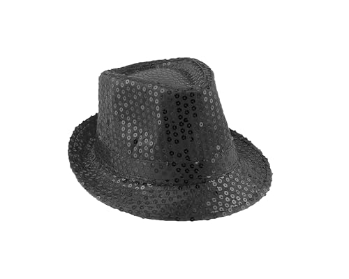 TMK Eleganter Hut mit glitzernden Pailetten, elegant, mehrfarbig und Multipack, Artikelnummer 71300, Schwarz , One size von TMK